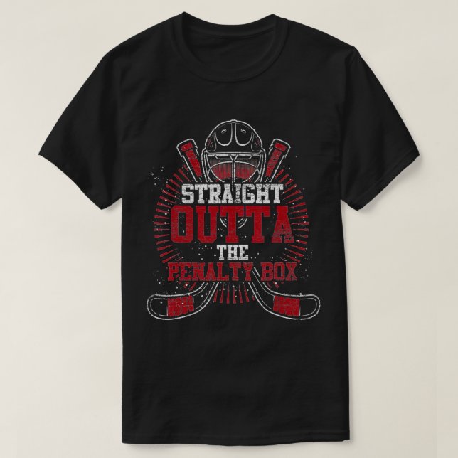 T-shirt Droit devant la boîte de pénalité Hockey Joueur Ca (Design devant)