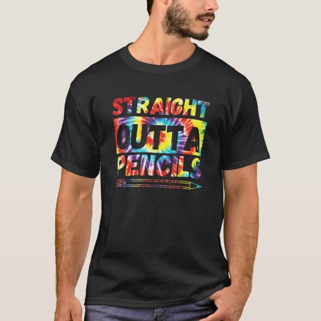 T-shirt Droit Devant Les Crayons Retour À L'École Premier  (Devant)