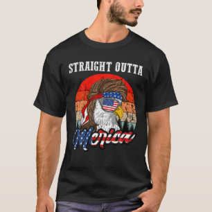 T-shirt Droit devant Merica Mullet Eagle Funny Patriot 4