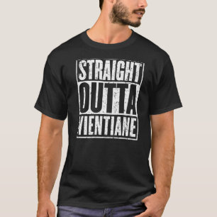 T-shirt Droit devant Vientiane Vintage déprimée