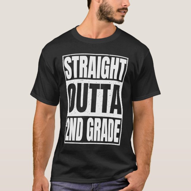T-shirt Droit En Dehors 2E Classe D'École Deuxième Gr (Devant)