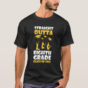 T-shirt Droit En Dehors De 8E Classe De Diplôme De 2025