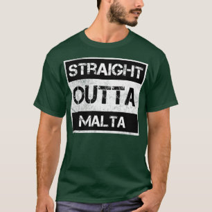 T-shirt Droit Extérieur Malte Voyageur Cadeau Pays Expat N