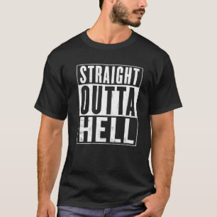 T-shirt Droit Hell Hell Vintage Distressed Funny