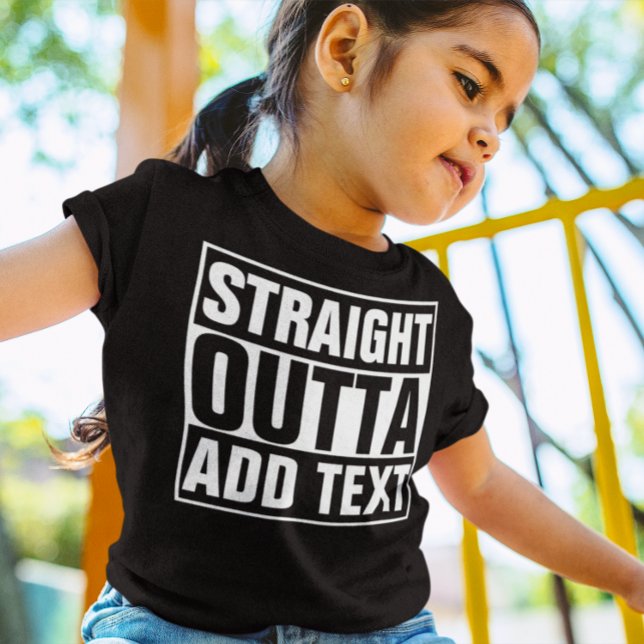 T-shirt DROIT OUTTA - ajoutez votre texte ici/créez votre  (Créateur téléchargé)