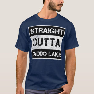 T-shirt Droite À L'Extérieur Du Lac Caddo Souve Vintage Di