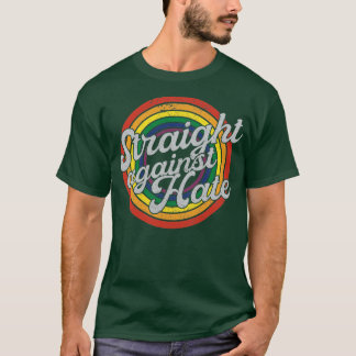 T-shirt Droite contre la haine en désordre Cool arc-en-cie