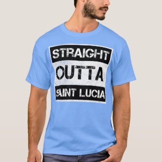 T-shirt Droite En Dehors De Sainte Lucie Voyageur Pays Cad