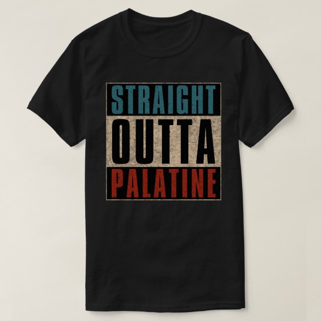 T-shirt Droite en direction de Palatine Illinois IL (Design devant)