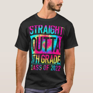 T-shirt Droite Outta 5e année Grande Cravate cadeau