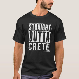 T-shirt Droite Outta Crète Vintage déprimée drôle