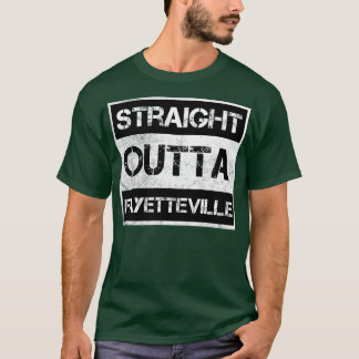 T-shirt Droite Outta Fayetteville Caroline du Nord Vintage