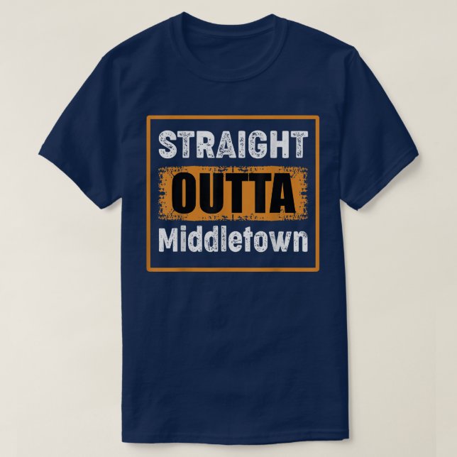 T-shirt Droite Outta Middletown Ohio USA Retro Distresse (Design devant)
