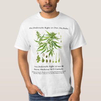 T-shirt Droite Unalienable au cannabis