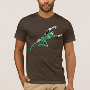 T-shirt Droite verte de mouche de lanterne