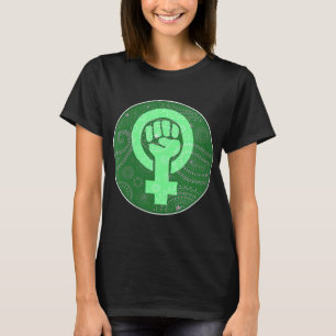 T-shirt Droits à l'avortement Féministe Poing Vert Bandana