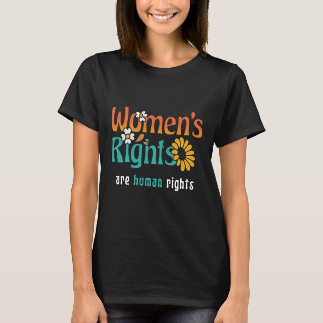 T-shirt Droits de la femme Droits de l'homme Citation flor (Devant)