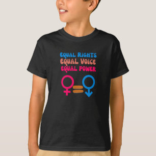 T-shirt Droits Égaux Voix Égale Féministe Égalité Résister