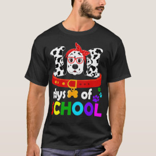 T-shirt Drôle 101 Jours Chien Intelligent 100 Jours De Thé
