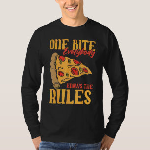 T-shirt Drôle 1 bouchées Pizza Tout le monde connaît les r