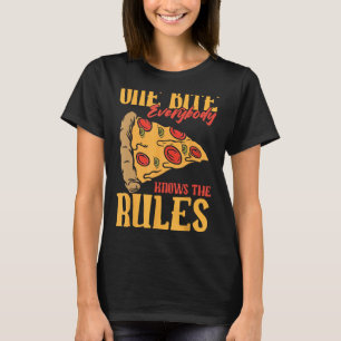 T-shirt Drôle 1 bouchées Pizza Tout le monde connaît les r