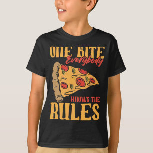 T-shirt Drôle 1 bouchées Pizza Tout le monde connaît les r