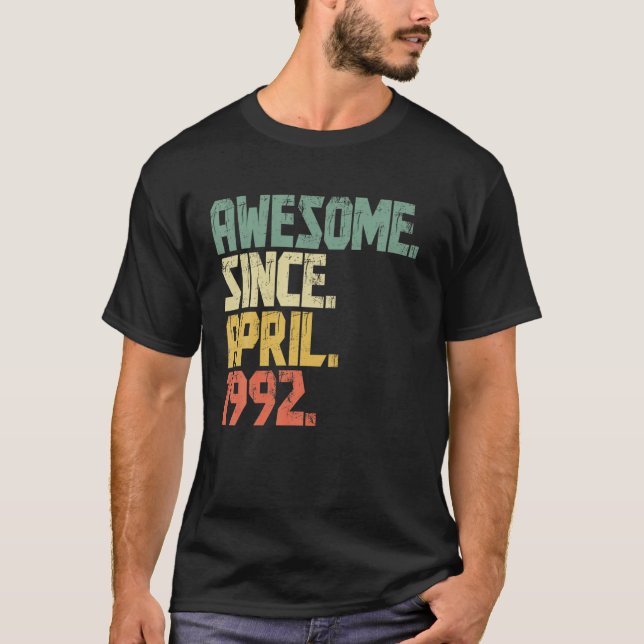 T-shirt Drôle 30 Ans Hommes Femmes Awesome Depuis Le 1er A (Devant)