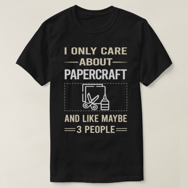T-shirt Drôle 3 personnes Papercraft Papercraft Craft (Design devant)