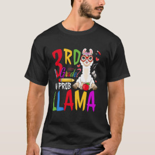 T-shirt Drôle 3e année Pas de problème-Llama Amoureux d'al