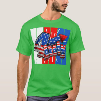 T-shirt Drôle 4 juillet 2021 Le 4 Juillet Patriotique US