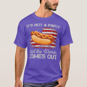 T-shirt Drôle 4 juillet fête Hot Dog Wiener sort