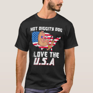 T-shirt Drôle 4 juillet Memorial Day Standard pour Hot Do