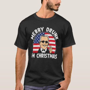 T-shirt Drôle 4 juillet Merry Drunk Je suis Christmas Men
