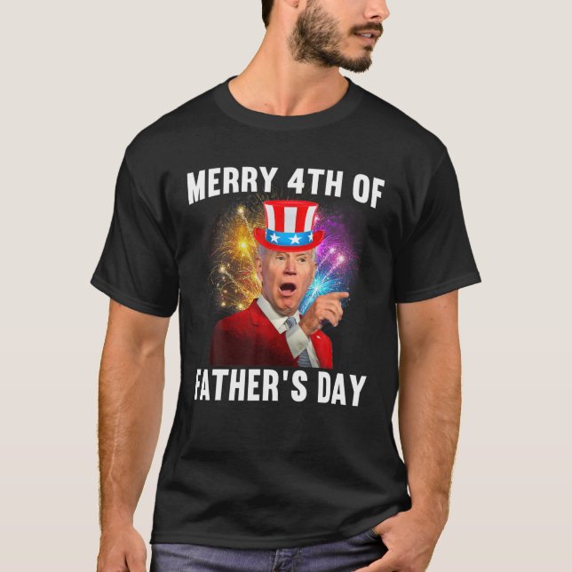 T-shirt Drôle 4 juillet Tee - Joe Biden Joyeux 4E De Gras (Devant)