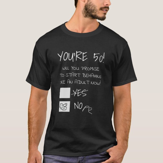 T-shirt Drôle 50E Anniversaire Gag Idée Cadeau 50 Ans Jok (Devant)