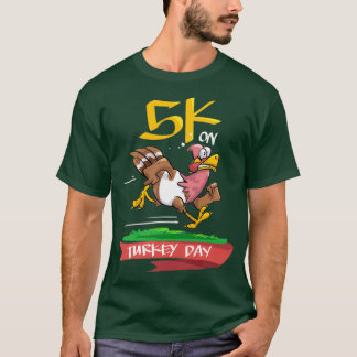 T-shirt Drôle 5K Sur Turquie Jour Race Design Turquie Trot