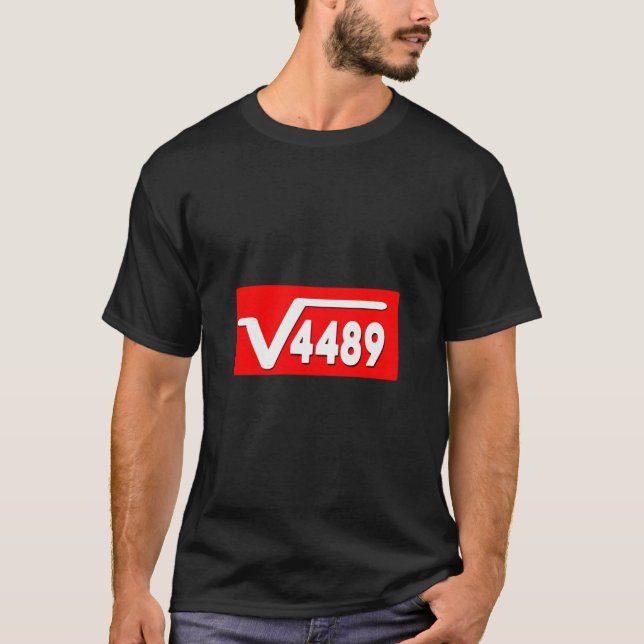 T-shirt Drôle 67 Mème Racine Carrée 4489 Argot Prof de Mat (Devant)