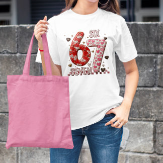 T-shirt Drôle 67 Mème Six Sept Cute Saint-Valentin