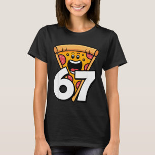 T-shirt Drôle 67 Mème Six Sept Humour Nourriture Zza