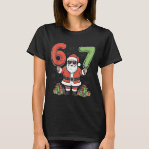 T-shirt Drôle 67 Santa Six Seven Noël 67 Meme Bruh Bo