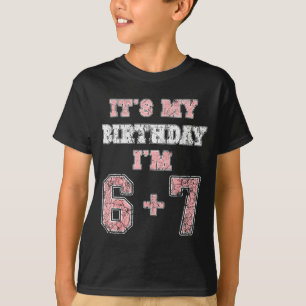 T-shirt Drôle 6 7 13e Anniversaire Six Sept Adolescent 13