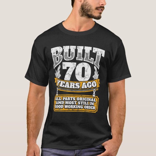T-shirt Drôle 70e anniversaire B Jour Cadeau Dire âge 70 a (Devant)