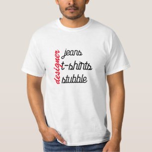 T-shirt drôle à barbe et jeans de Designer - Cadea