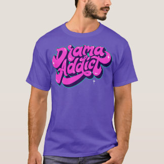 T-shirt Drôle Addict Funny Retro Word Art