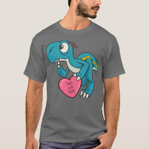 T-shirt Drôle ADHD Blue Dinosaur Premium