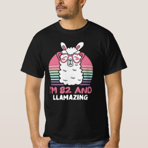 T-shirt Drôle adorable Llama 82e cadeau d'anniversaire pou