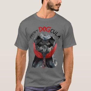T-shirt Drôle Affenpinscher Chien Vampire Halloween Costum