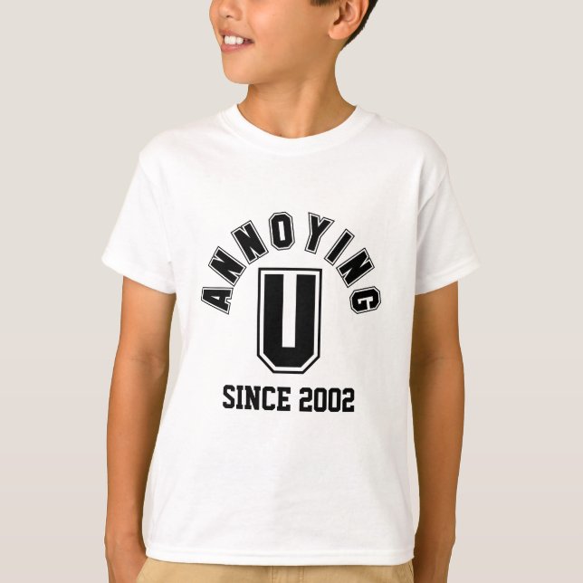 T-shirt Drôle Agaçant Vous Garçon Tee, Noir (Devant)