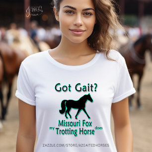 T-shirt Drôle Ai Gait Fox Trotting Horse