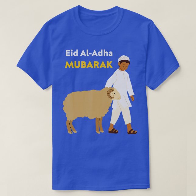 T-shirt Drôle Aïd al adha Aïd moubarak avec mouton Cute cu (Design devant)